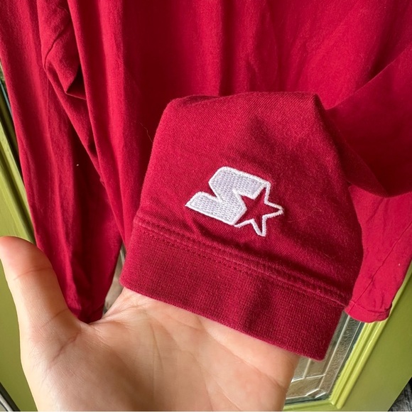 Starter Arkansas Razorbacks Red T-Shirt Vintage 90's, Size Large Embroidered - Picture 4 of 7